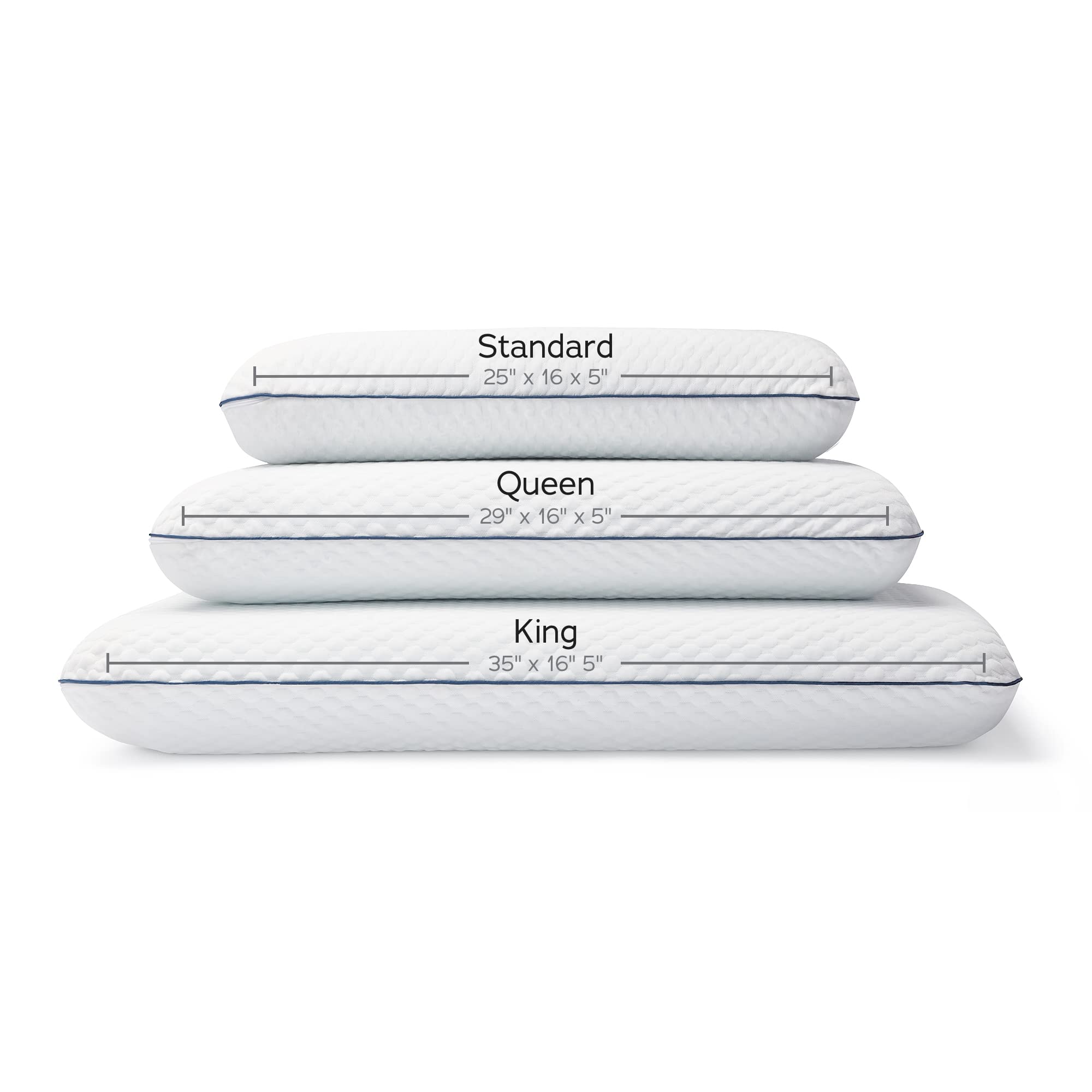 WEEKENDER Gel Memory Foam Pillow Ventilated Cooling Pillow