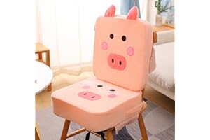 KOGITI Toddler Booster Seat for Dining Double Straps Washable Portable Thick Chair Increasing Cushion for Baby Kids (Pink)