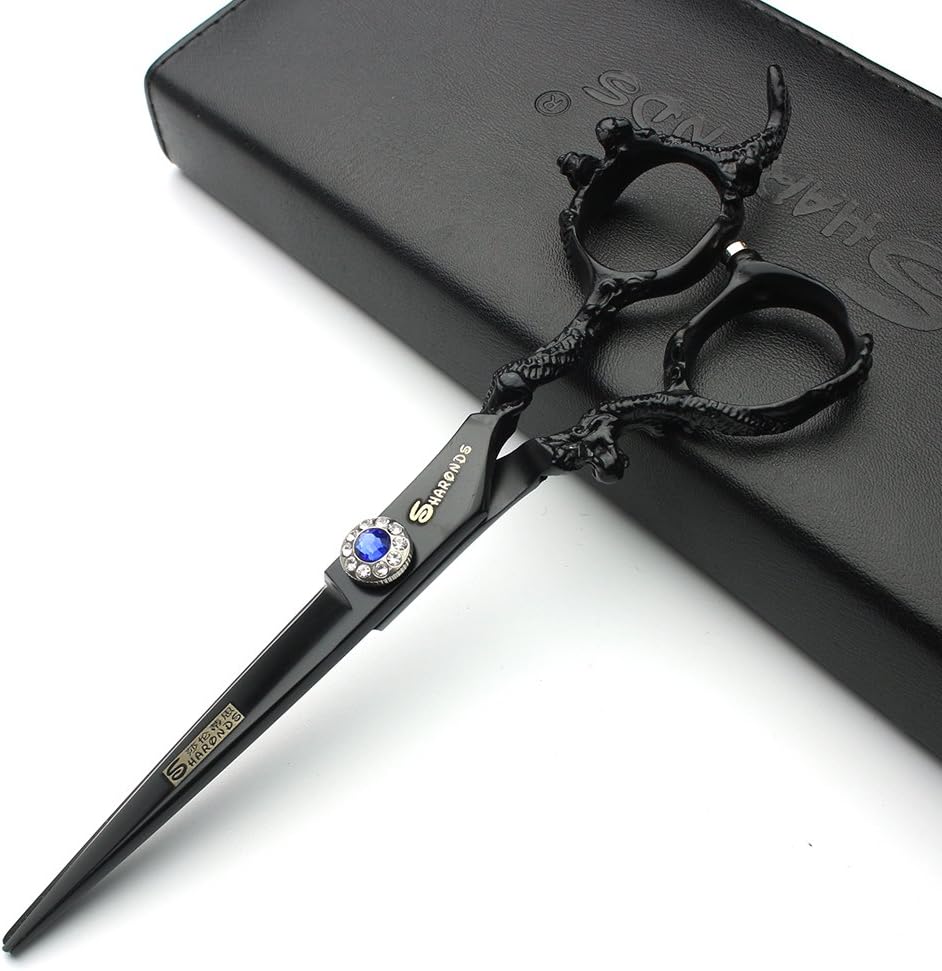 Hairdresser professional 6 inch hairdressing scissors high quality Japanese 440c hairdressing salon special trim hairstyle and hair thinning cut (Cutting Scissors)