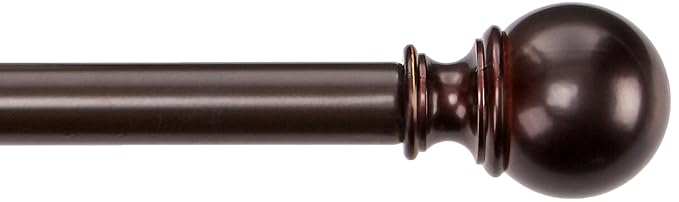 AmazonBasics Gardinenstange mit rundem Endstück, 91-182 cm, Bronze