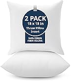 Amazon.com: Throw Pillow Inserts 18x18 Set of 2 - Fluffy Down