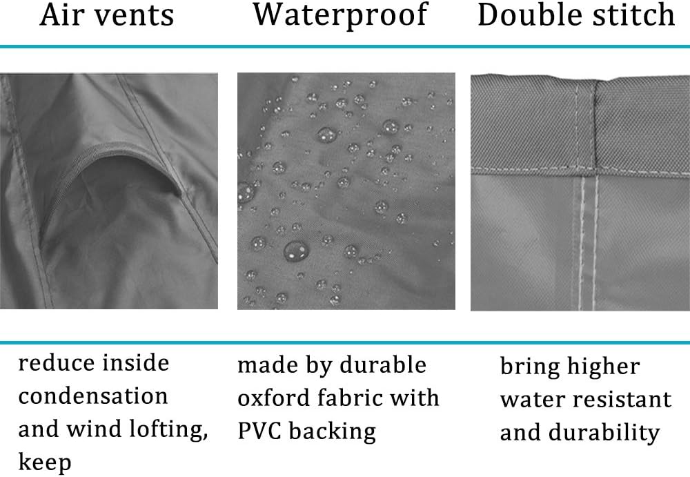 STARTWO Outdoor V Shaped Sectional Sofa Cover, Heavy Duty Waterproof Patio Sectional Furniture Set Covers Premium Durable Fabric Garden Couch Protector Designed with Windproof Straps Air Vent(Gray) : Garden & Outdoor