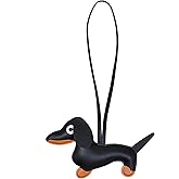 Dachshund Bag Charm, Cute Dog Charm for Purse Handbags Bag Accessories Faux Leather PU Dog Key Charms