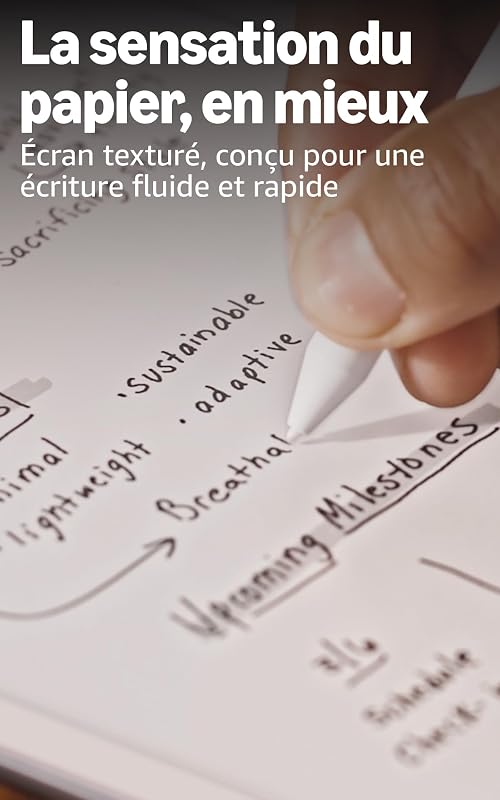 Kindle Scribe 32 Go (nouvelle génération) : écran 11" effet papier avec éclairage avant ; plus fin, léger et rapide ; écrivez dans le carnet de notes intégré, les documents et les livres