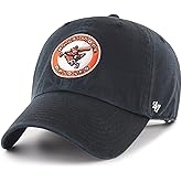 47 Brand MLB Cooperstown Primary Logo Clean Up Adjustable Baseball Cap Hat, Adult One Size Fits All