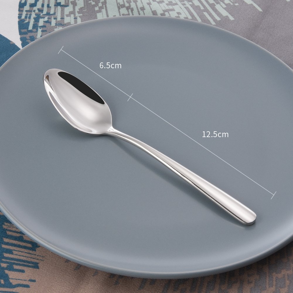 Cucharas de sopa FOXAS Set de 6pcs Cucharas de Sopa Crema Postre