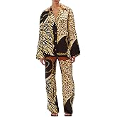 Ronny Kobo Women's Wide Leg Animal Print Dora Pant