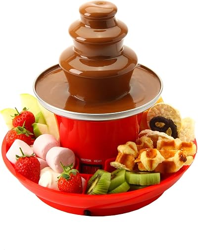 Global Gourmet Chocolate Fountain Mini Fondue Set with Party Tray