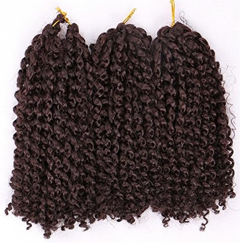 ALIBALLY Mali Bob 30g 6packs #4 Black Kinky Twist Braiding Style Marlybob Crochet Braids hair Marli bob 8inch hair Extension (4)