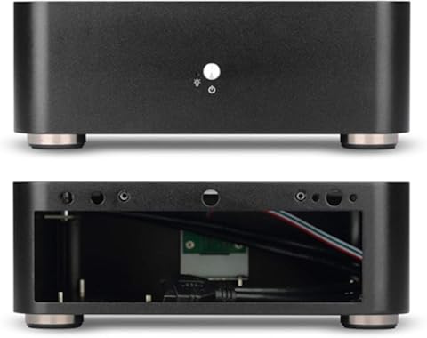 Red tide Cajas De Ordenadores Mainframe Chasis De Aluminio De Escritorio con Puerto USB 3.0 para El Juego De Chasis De Bricolaje Mini Caso Itx Pc,Negro