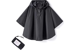 Spmor Kids Rain Poncho Hooded Jacket Rain Coat
