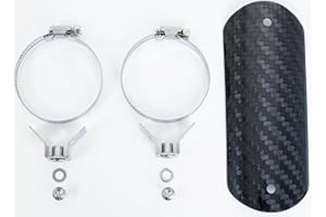 ESTCARBON Motorcycle Exhaust Heat Shield | Good 12K Carbon Fiber Universal Exhaust Pipe Cover | Shield for dirt bike, ATV, Motorcycle, Motorbike | Motorcycle Accessories | Alternative to heat tape, exhaust wrap