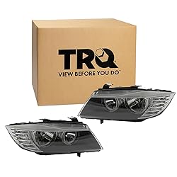 TRQ 2 Piece Headlight Assembly Set Halogen Driver