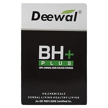 Deewal Herbal BH+ Hair colour Powder for men women (Black)