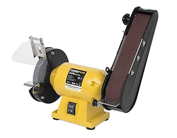 Powerplus POWX1270 Tischschleifmaschine 240 W – Bandschleifmaschine + Schleif­s?tein