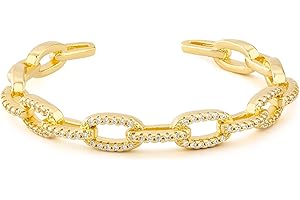 KissYan Gold Cuff Bangle Bracelets for Women, 14K Gold Plated Adjustable Open Cuff Bracelet Flat Hollow Butterfly Cubic Zirconia Jewelry Gift