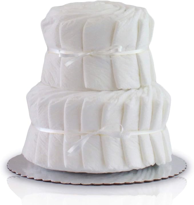 all white diapers for diaper cake