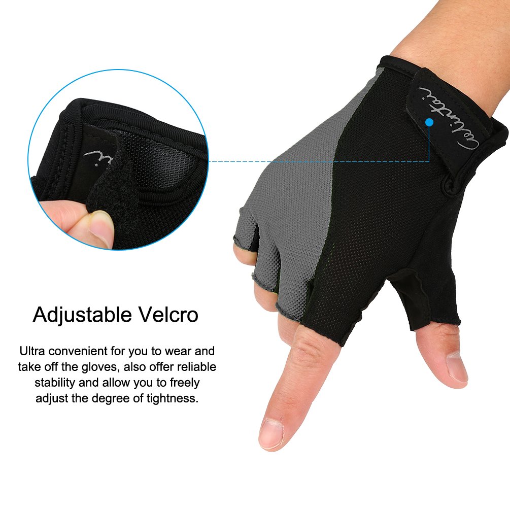 Vbiger Men & Women Workout Gloves Half Finger Anti-slip Shockproof Gloves for Cycling,Weightlifting,Fitness and Cross Training