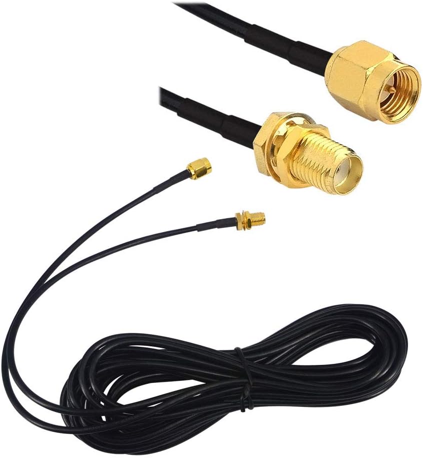 YILIANDUO SMA WiFi Antenna Extension Cable 2M SMA Male to Female Bulkhead Mount 50ohm RG174 Coaxial Cable for 2G 3G 4G LTE WiFi FPV Antenna SDR Dongle Receiver