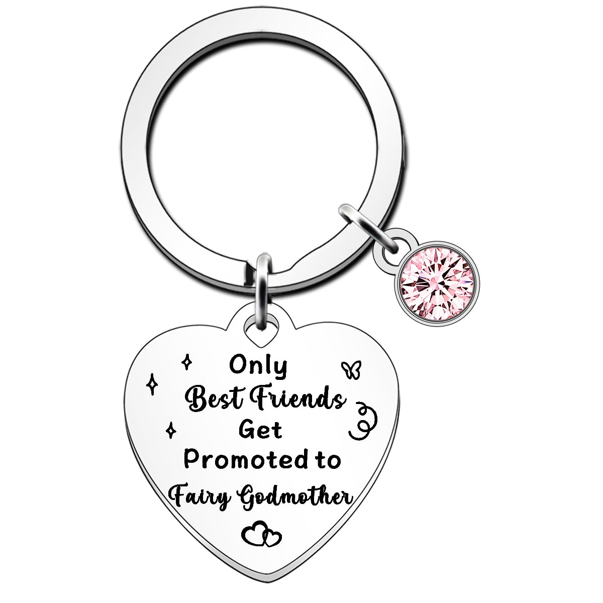 JETTOP Godmother Gifts Keyring - Gifts for Godmother Mothers Day Godmother Christening Christmas Birthday Gift