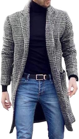 sobretudo masculino xadrez