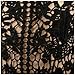 eVogues Plus Size Floral Laced Back Cropped Bolero Shrug Black
