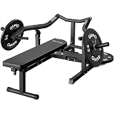 GMWD Chest Press Machine, Bench Press Machine with Independent Converging Arms, Adjustable Flat Incline Bench for Chest, AB Workouts, Shoulder Home Gym Equipment