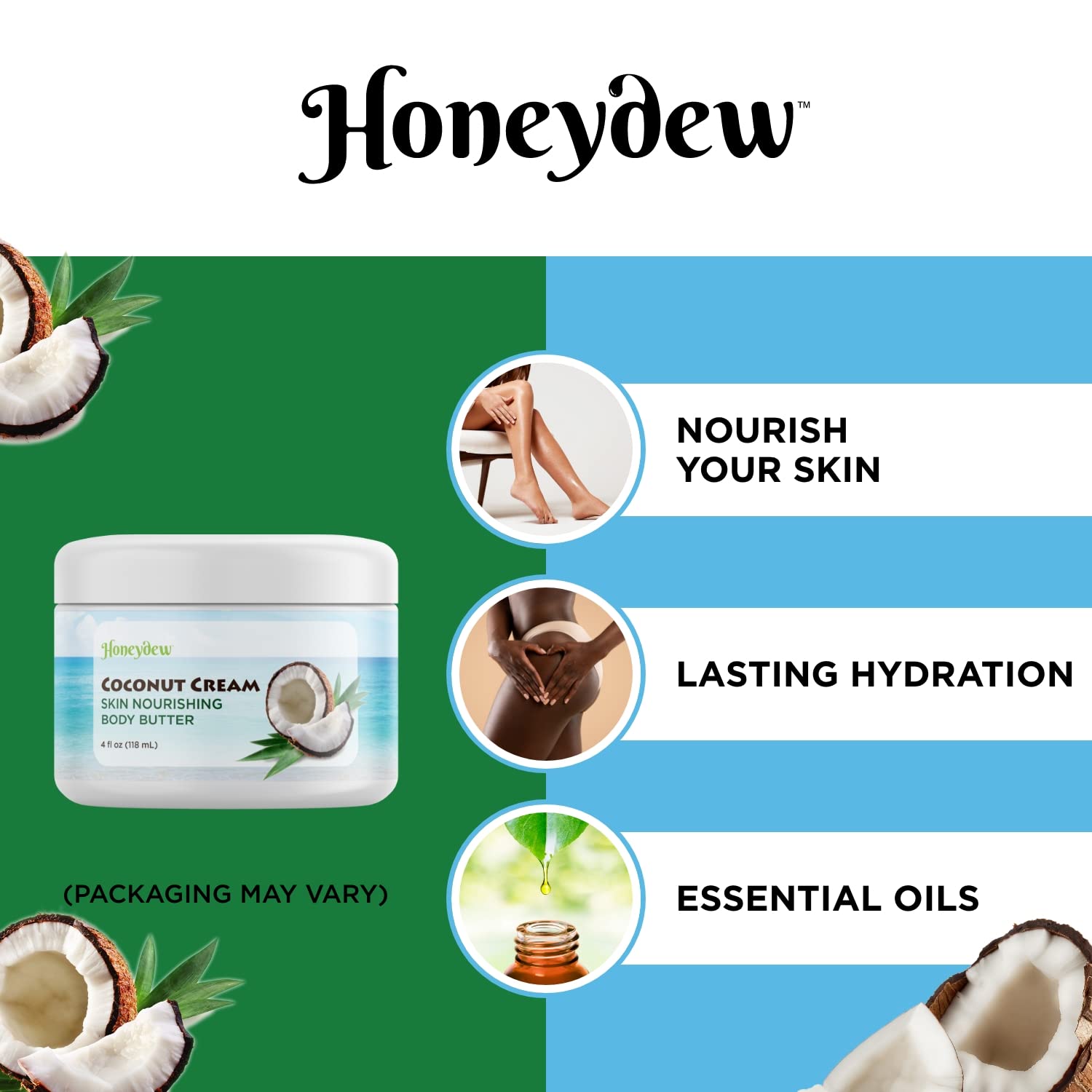 Deep Moisturizing Fragrance Free Lotion - Silicone Free Coconut Body Butter for Women and Mens Very Dry Skin with Silky Smooth Shea Cocoa and Kokum Butters - Unscented Body Lotion for Dry Skin Relief