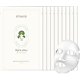 elravie HyCicaMue Recovery Mask(10ea) | Soothing & Hydrating Sheet Masks for Sensitive Skin | Cica, Aloe Vera Leaf Extract, Hyaluronic Acid | Daily Calming & Moisture Barrier Care | Korean Face Mask