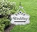 Lillian Rose Black and White Wedding Arrow Directional Sign, Multi