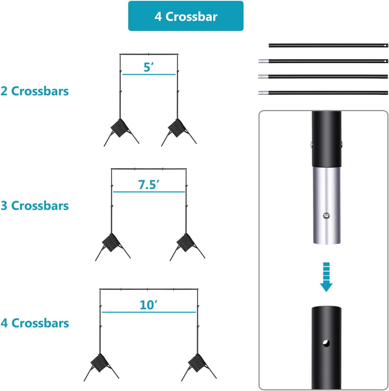 NEEWER Backdrop Stand 10ft x 7ft - Image 4