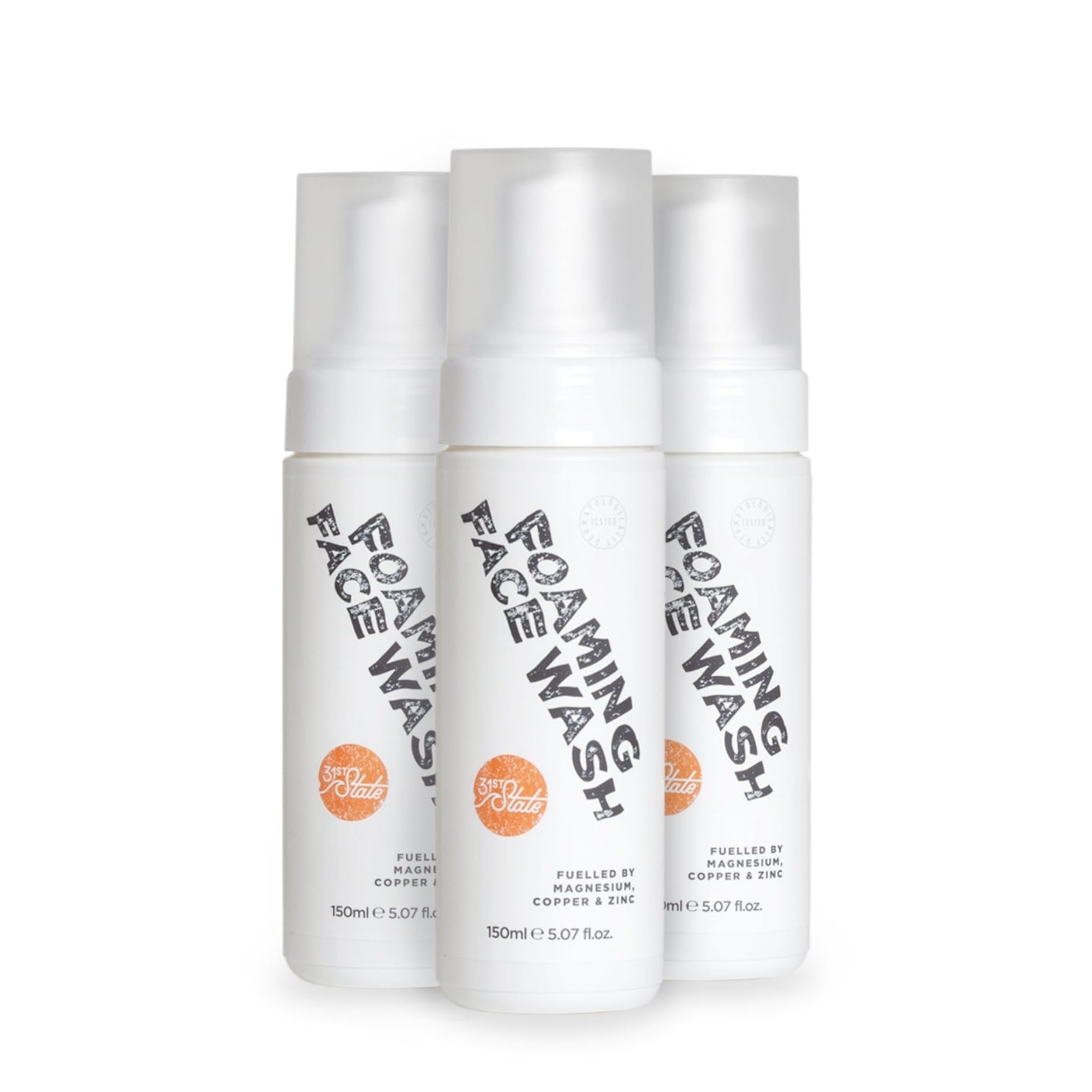 31st State Foaming Acne Face Wash For Teenage Boys. Gluten Free and Vegan Acne Treatment for Teenagers, Paraben Free Skincare Set, 3 Pack (3 x 150 ml) — image 1
