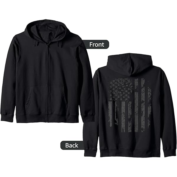 Amazon.com: Black American Flag - Patriotic Freedom Dark Zip