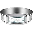 LVDALAB 304 Stainless Steel Mesh Lab Sieve, 140 Mesh (0.106mm) Aperture Test Sieve, 7.9Inch(20cm) Diameter Economy Standard Analysis Sample Test Sieves for Industrial Laboratory Homes