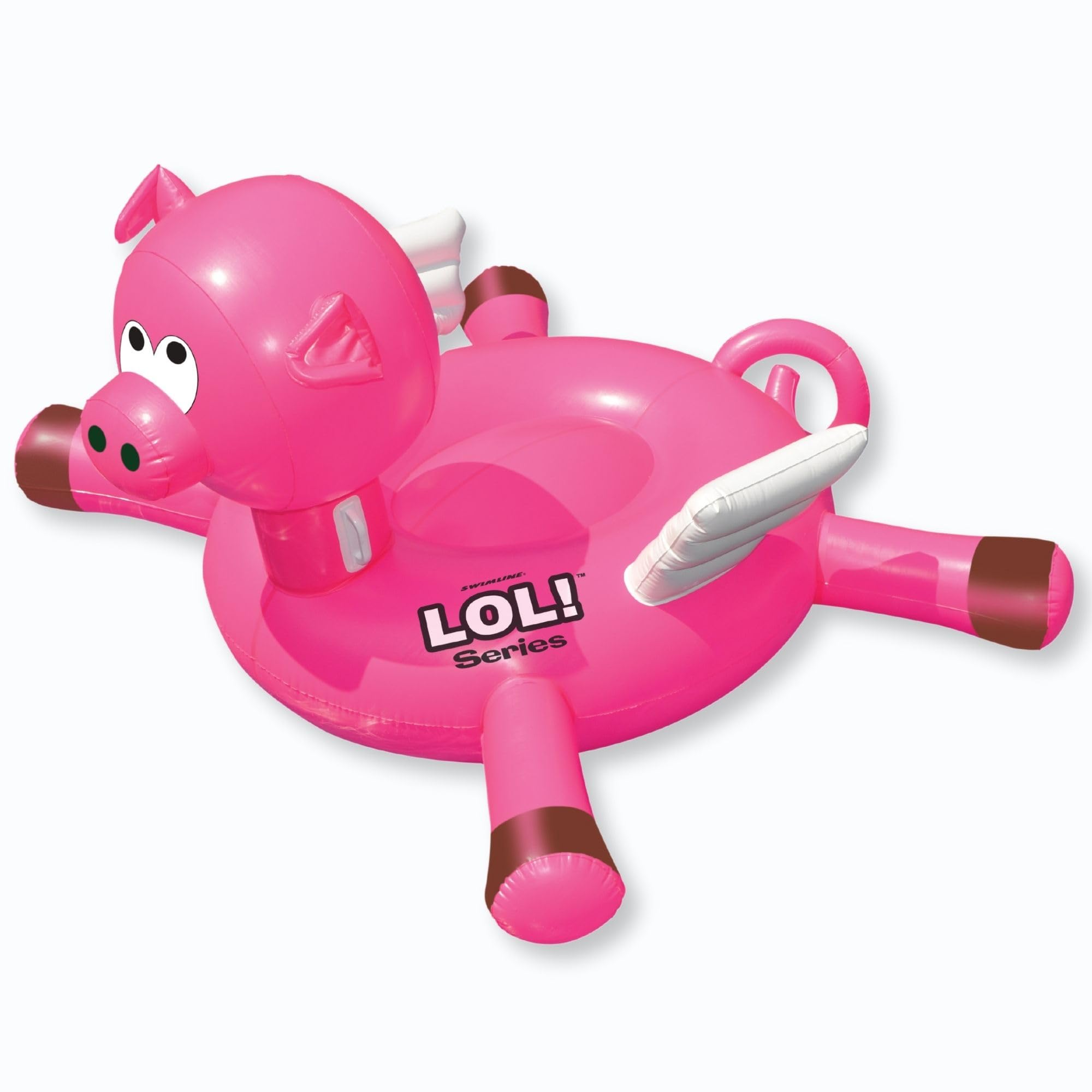 Photo 1 of SWIMLINE ORIGINAL 90266 Giant Inflatable LOL Pig Pool Float | Oversized Ride-On Raft with Stable Legs & Wings | Loung Floatie Perfect for Parties & Cooling