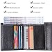 Borgasets Women's RFID Blocking Small Compact Bifold Leather Pocket Wallet Ladies Mini Purse (Black)