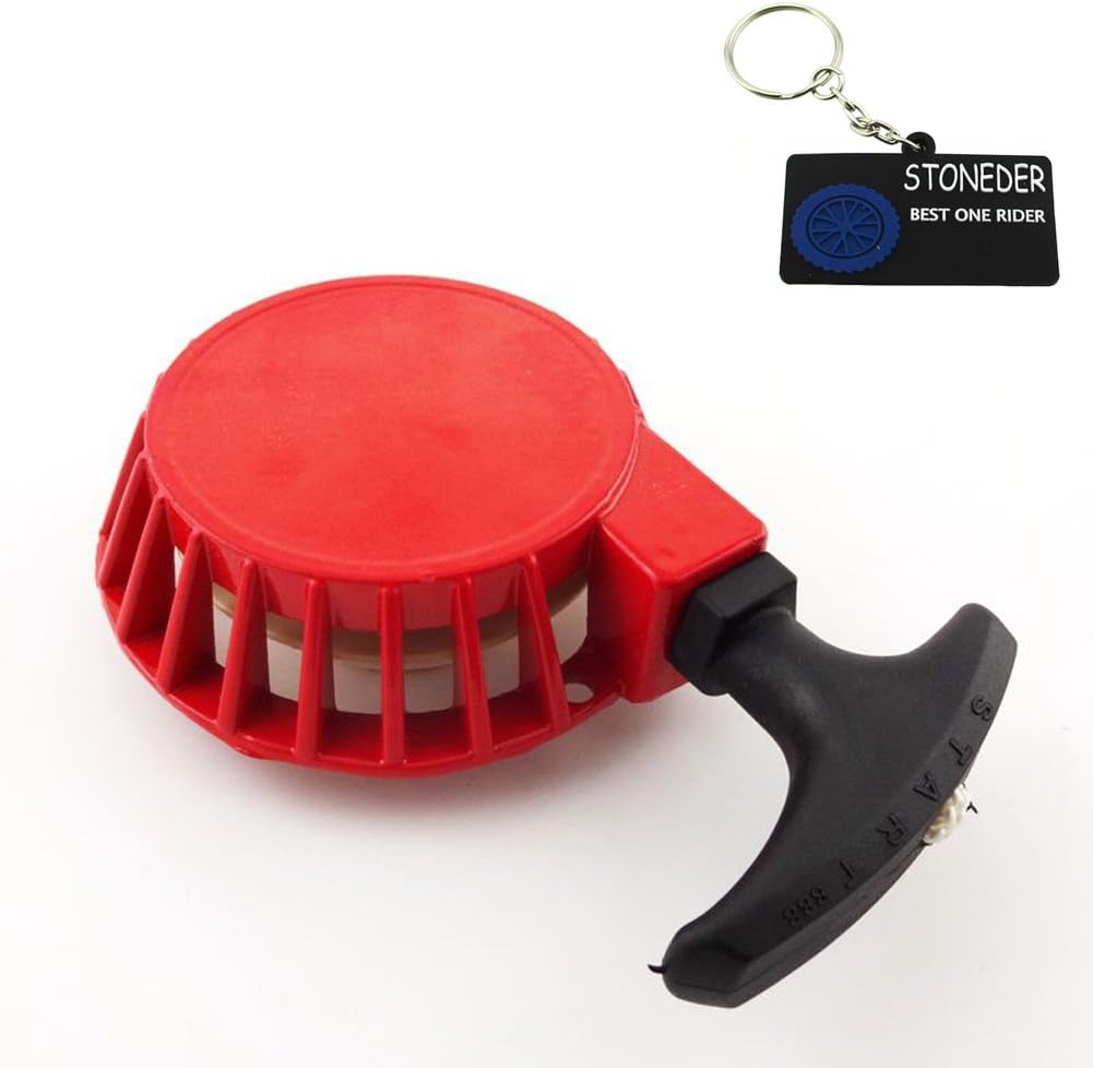STONEDER Red Aluminum Pull Start Recoil Starter Part For 2 Stroke 47cc 49cc Engine Mini Moto Dirt Pocket Bike ATV Quad 4 Wheeler