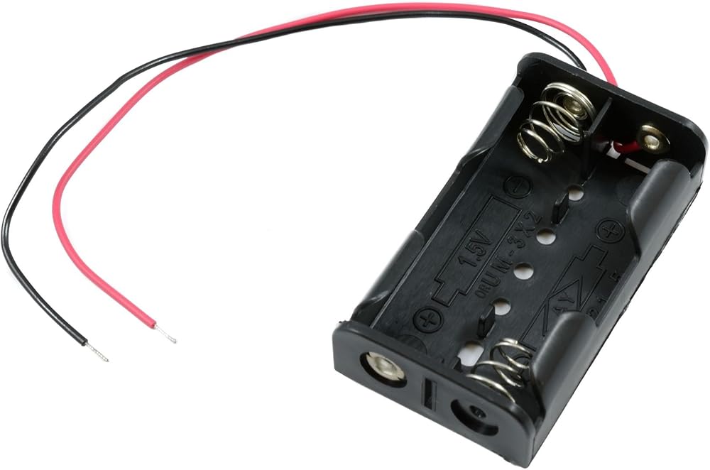 Switch Electronics AA x 2 Open Battery Holder Box 150mm Wires Leads