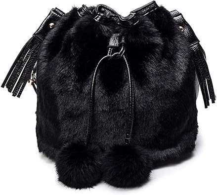 leopard print faux fur bag