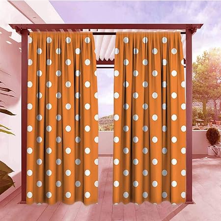 Amazon Com Rod Pocket Window Curtain Panel Burnt Orange Decor