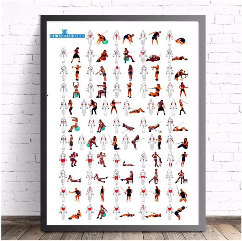 XuFan Fitness Health Bodybuilding Canvas Art Print Painting Poster