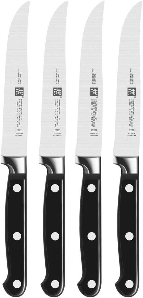 ZWILLING J.A. Henckels Zwilling Accessories Steak Knife Set, 2.3, Stainless Steel: Kitchen & Dining