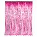 3' x 8' (36" x 96") Pink Tinsel Foil Fringe Door Window Curtain Party Decoration primary