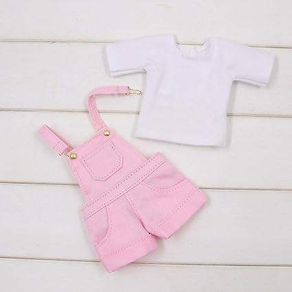 pink short dungarees