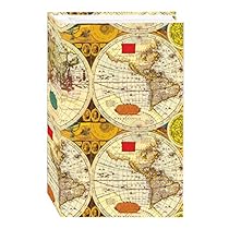3-Ring Photo Album 504 Pockets Hold 4x6 Photos, Ancient World Map Design