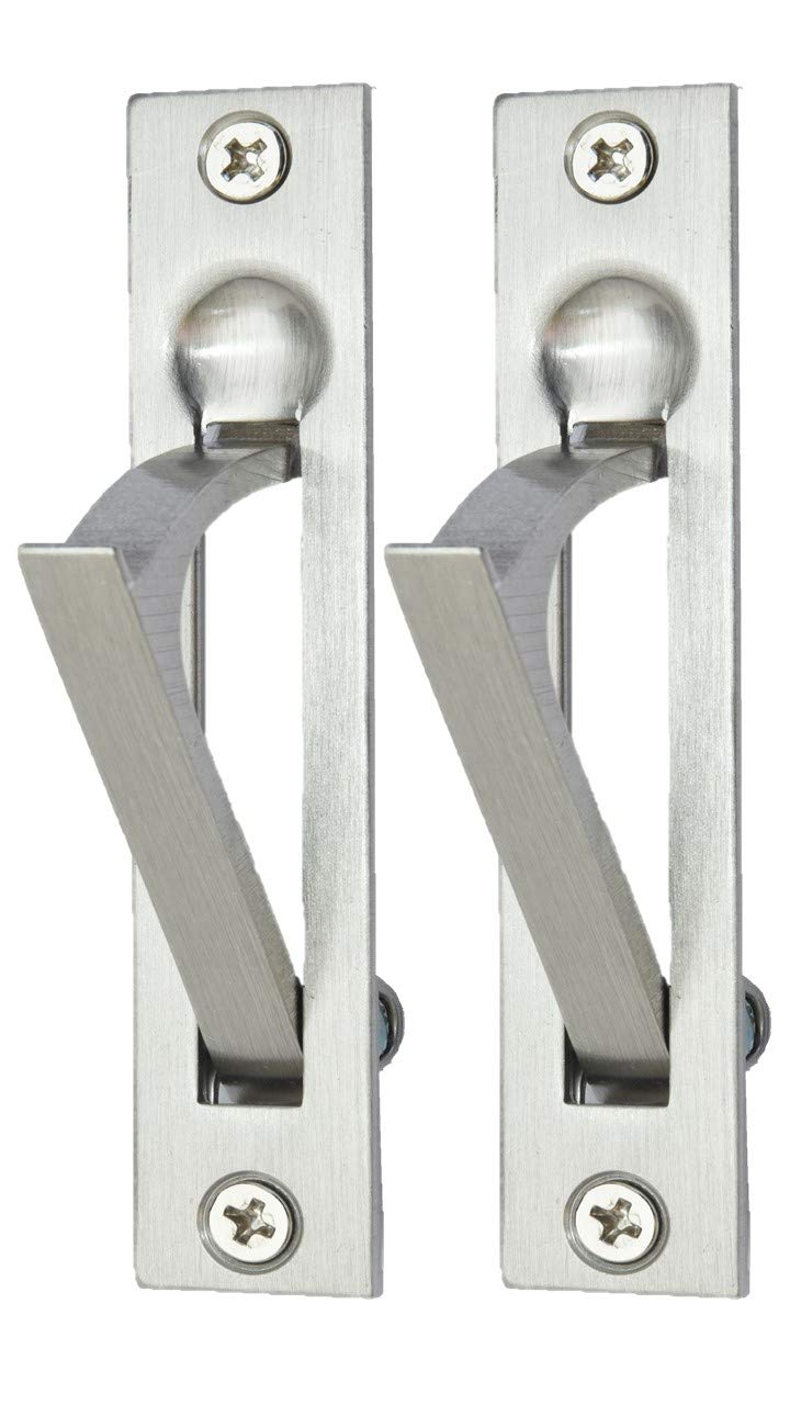QCAA Solid Brass Edge Pull, 4", Satin Nickel, 2