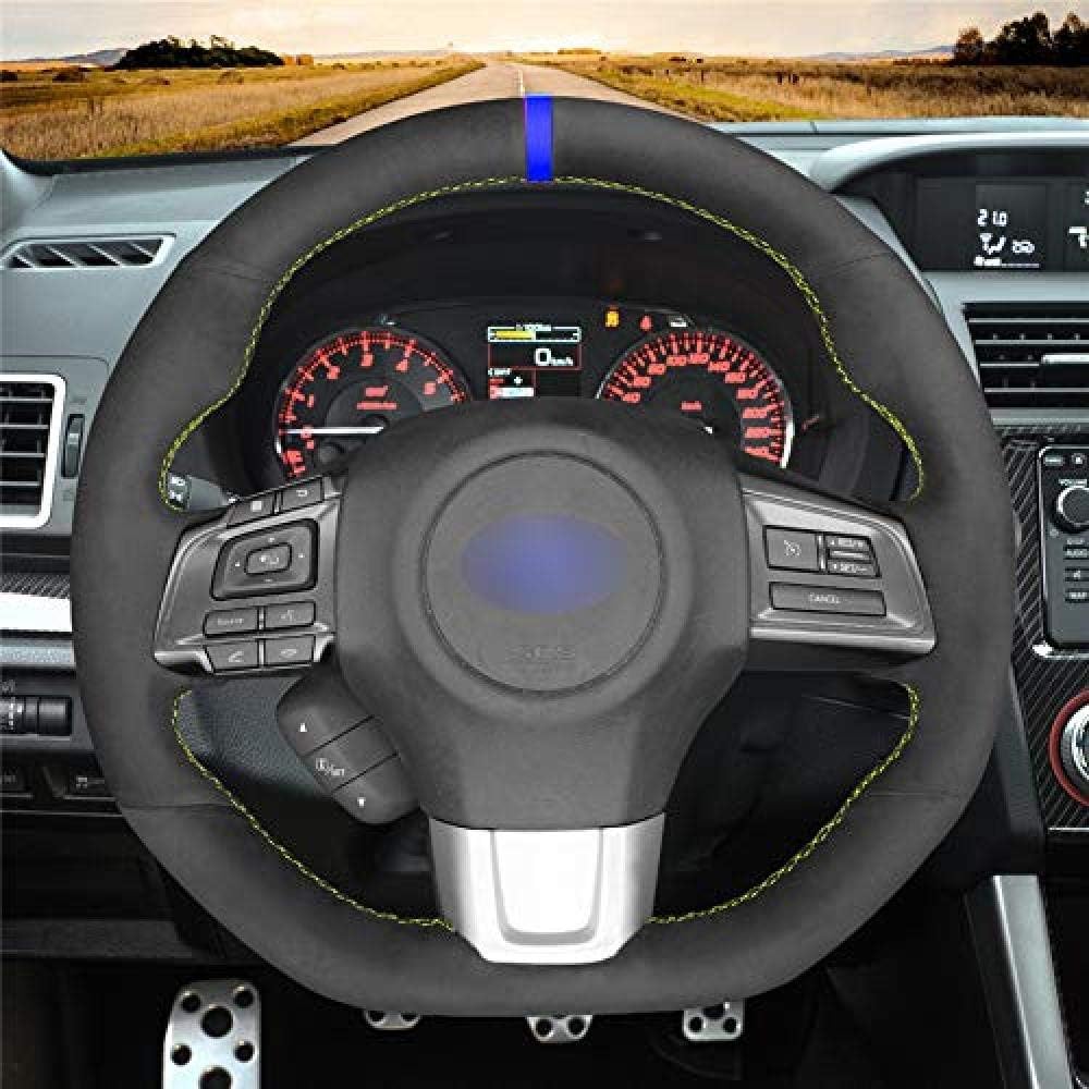 YOUYOUNX Car Steering Wheel Cover,FOR Subaru WRX (STI) 20152019 DIY Handstitched Genuine