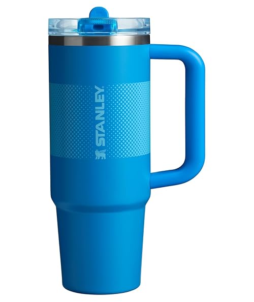 Stanley Quencher ProTour Flip Straw Tumbler with Leakproof Lid 30 oz | Built-In Straw and Handle | Cup Holder Compatible for Travel | Insulated Stainless Steel Cup | BPA-Free | Azure Fade
