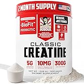Old School Labs Micronized Creatine Monohydrate with No Bloat BioFit™ Probiotic - Men & Women Post-Recovery Powder for Strength & Performance - 60 Servings Unflavored