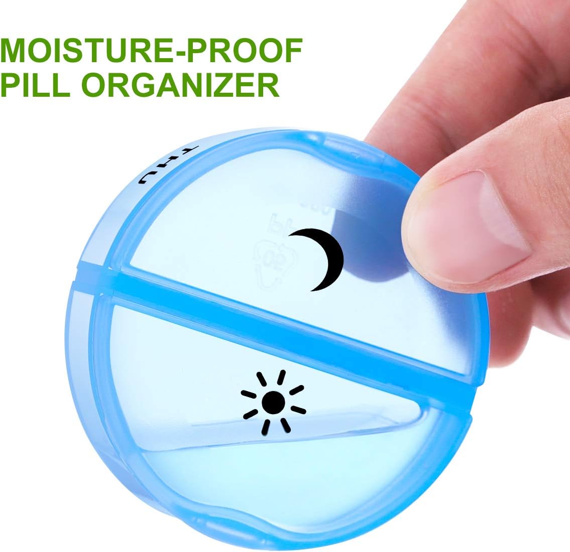 Weekly Pill Organizer 7 Day 2 Times a Day, Sukuos Large Daily Pill Cases for Pills/Vitamin/Fish Oil/Supplements - Rainbow Colors (Black Box): Health & Personal Care